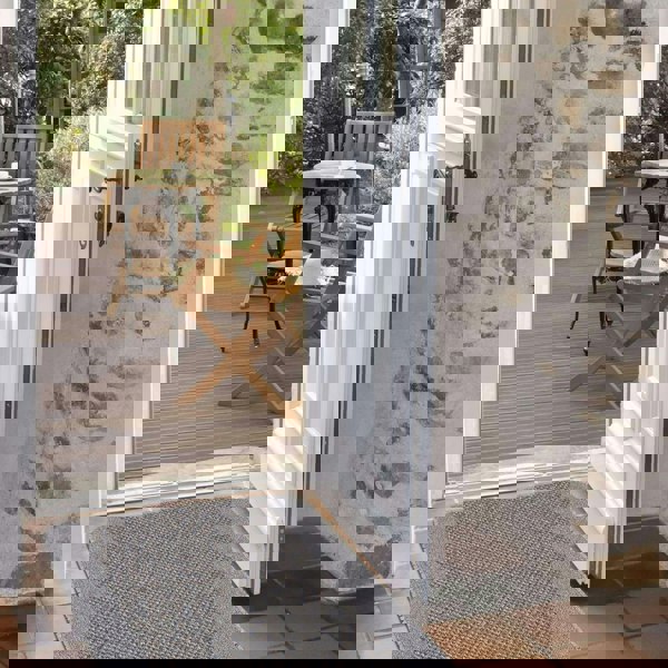 Machine Washable Designer Mats Bordered Design in Grey | The Rugs