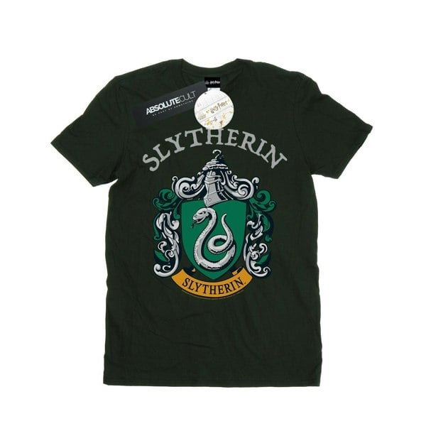 Harry Potter Mens Slytherin Crest T-Shirt - Forest Green