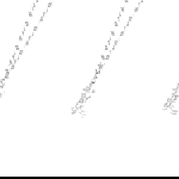 Say It With Dainty Winged Initial Charm Necklace - Sterling Silver