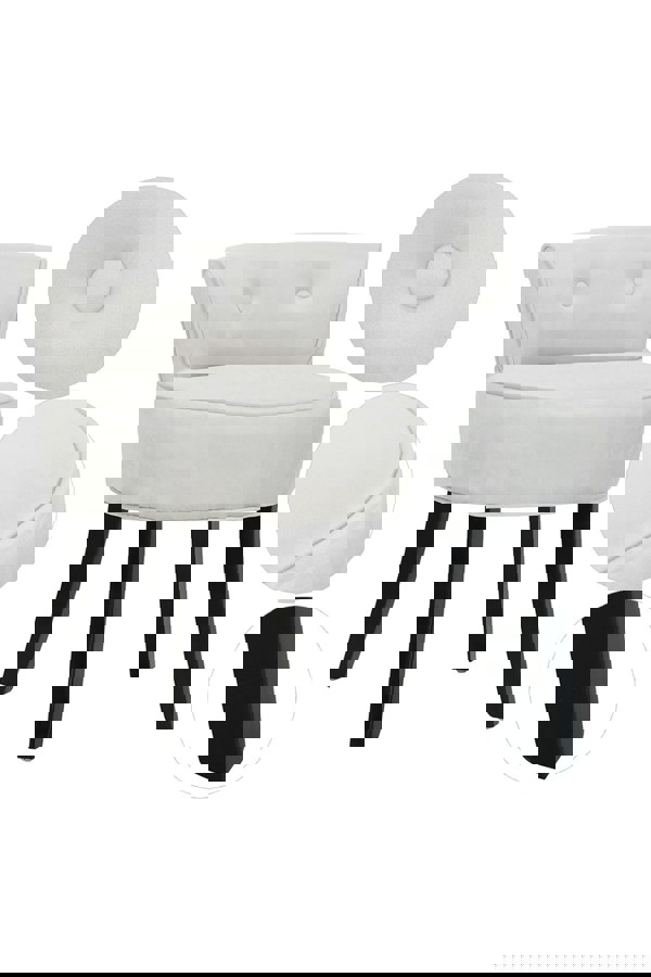 Living and Home Light Grey Low Back Velvet Dressing Footstool with Black Legs