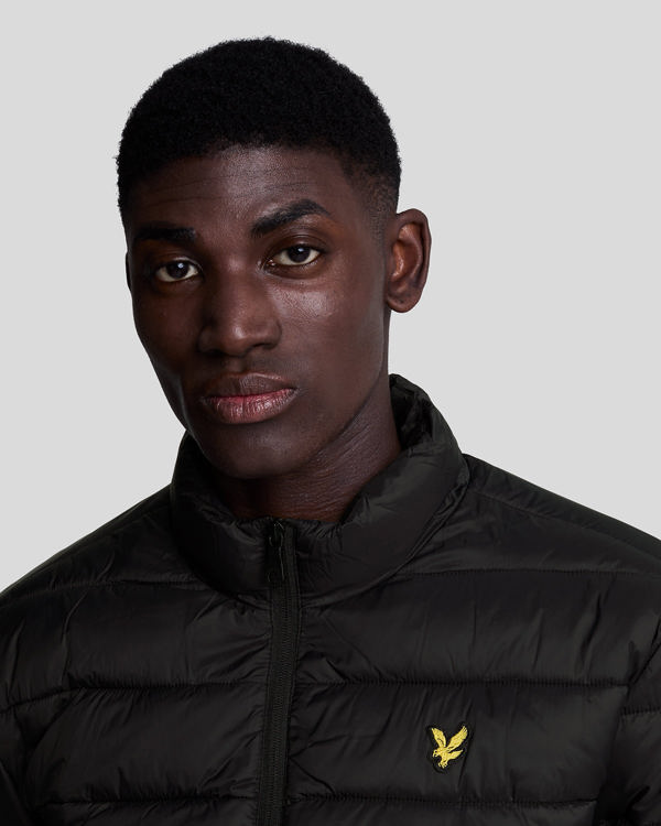 Lyle & Scott Funnel Neck Wadded Jacket - Jet Black