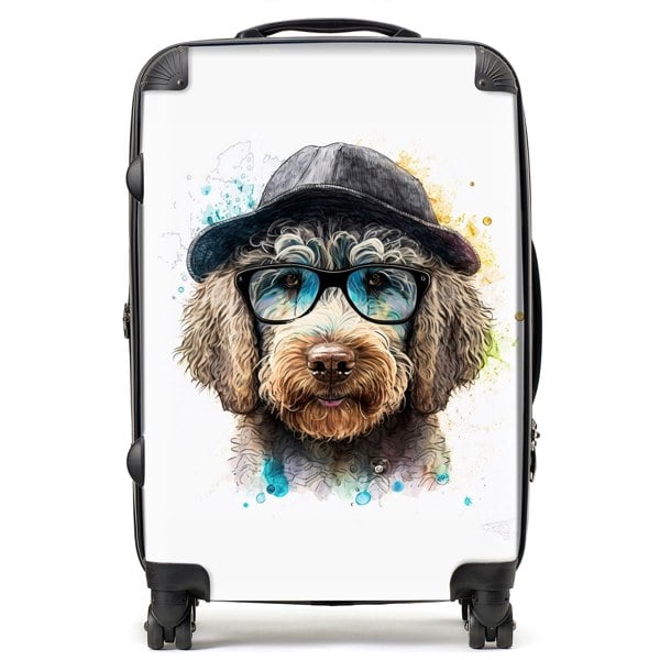 Warren Reed Labradoodle Dog Face Splashart Suitcase