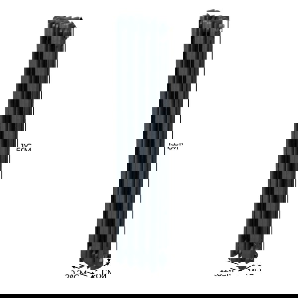 Monstershop Traditional 3 Column Radiator - 1500 x 202mm - Anthracite Grey