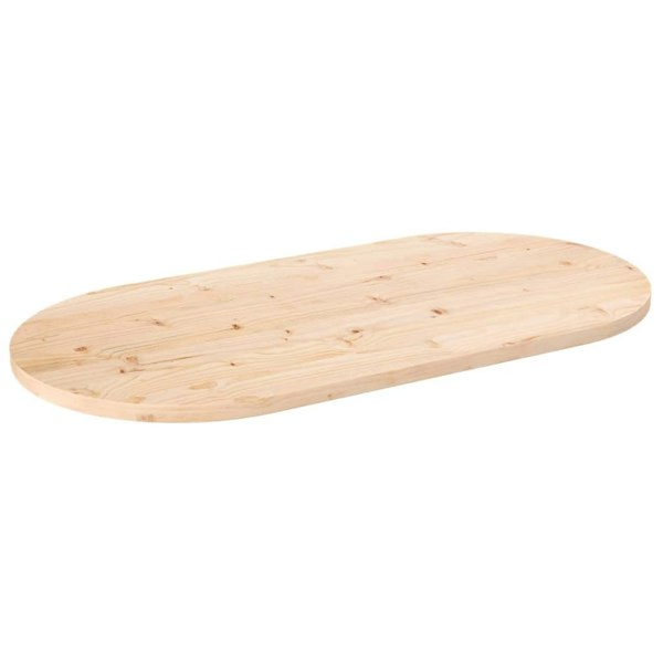Berkfield Table Top 100x50x2.5 cm Solid Wood Pine Oval