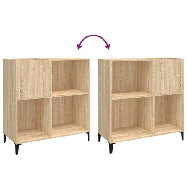 Berkfield Record Cabinet Sonoma Oak 84.5x38x89 cm Engineered Wood