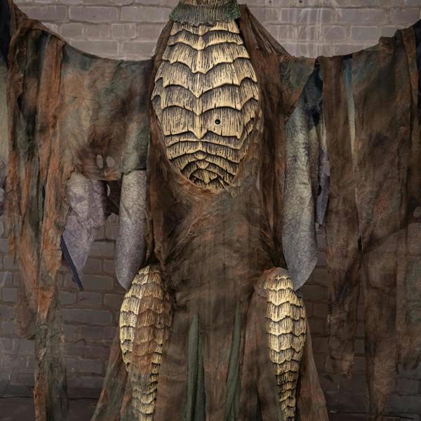 Samuel Alexander 7ft Giant Sized Dark Forest Dragon Halloween Animatronic Decoration with LED Eyes