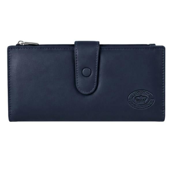 London Leathergoods Genuine Cow Nappa Leather RFID Long Purse