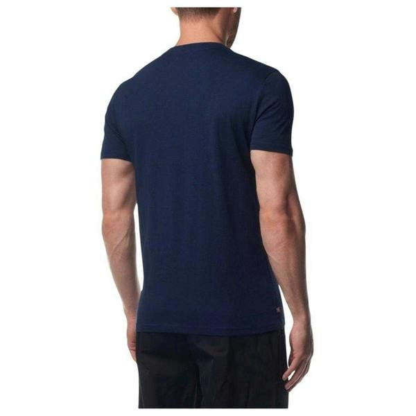 Aquascutum Mens Bordeaux Big Logo T-Shirt - Navy Blue - 