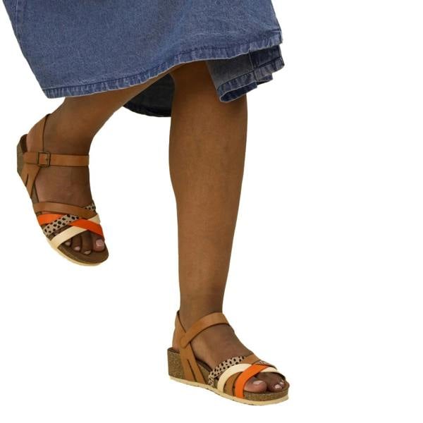 Lunar Womens/Ladies Selina Sandals - Brown - 