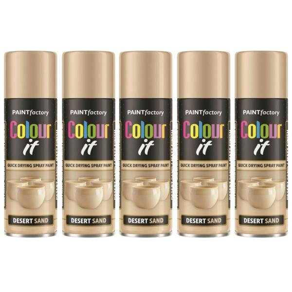 Paint Factory 5X  Desert Sand Matt Spray Paint 250ml