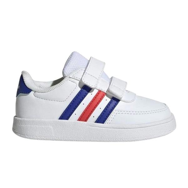 Adidas Childrens/Kids Breaknet 2.0 Round Toe Trainers - White/Blue/Red - 