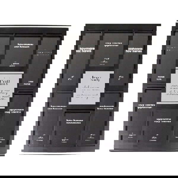 Modern Black Multi Collage Picture Frame with Family Wording and Cute Phrase Image 8