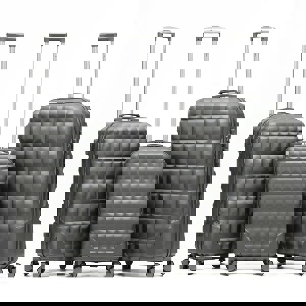 Flight Knight Set of 3 Hard Case Bubble Design Check-in Size Suitcases Hold Luggage