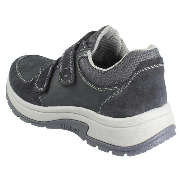 Rieker Mens Rieker Casual Hook and Loop Dual Strap Wide Fit Shoes 11051