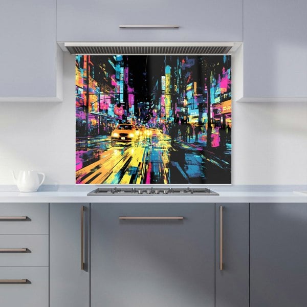 Warren Reed New York City Streets Glass Kitchen Splashback - 00020