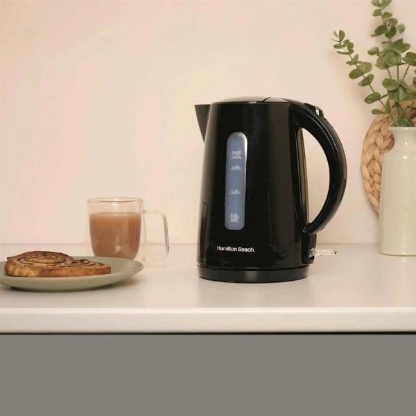 Hamilton Beach Essentials 1.7L Rapid Boil Kettle - Black - Hamilton Beach UK