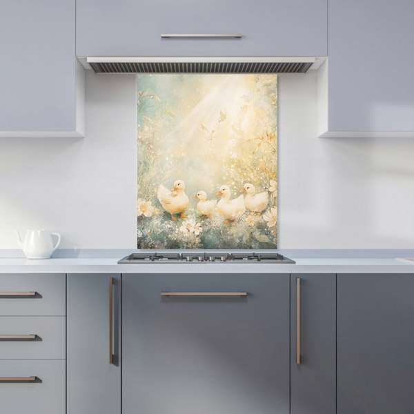 Warren Reed Ducklings Glass Kitchen Splashback - 00020