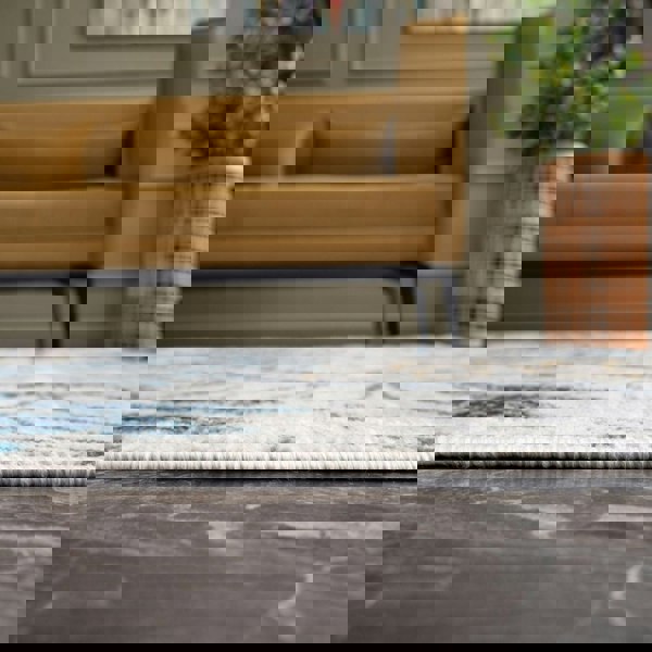 Living Room Rug Floral Design in Multicolour