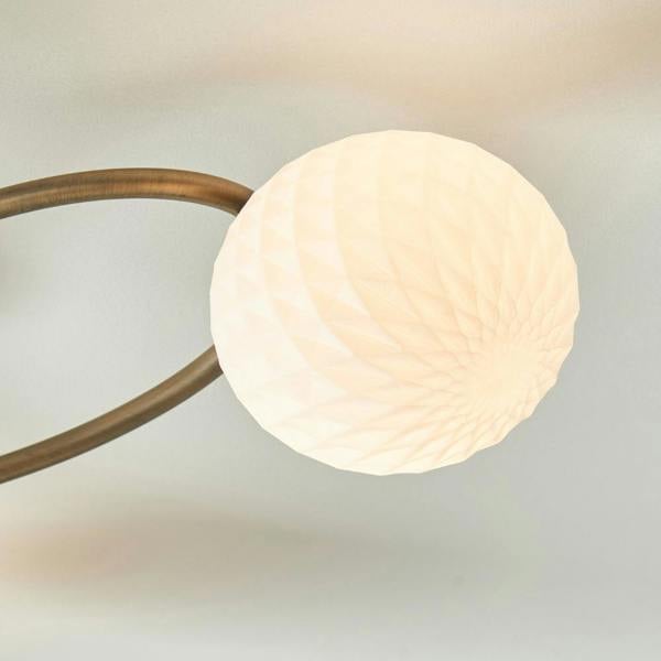 Pagazzi Lighting Jaymie 3-Light Antique Brass Semi-Flush Ceiling Light