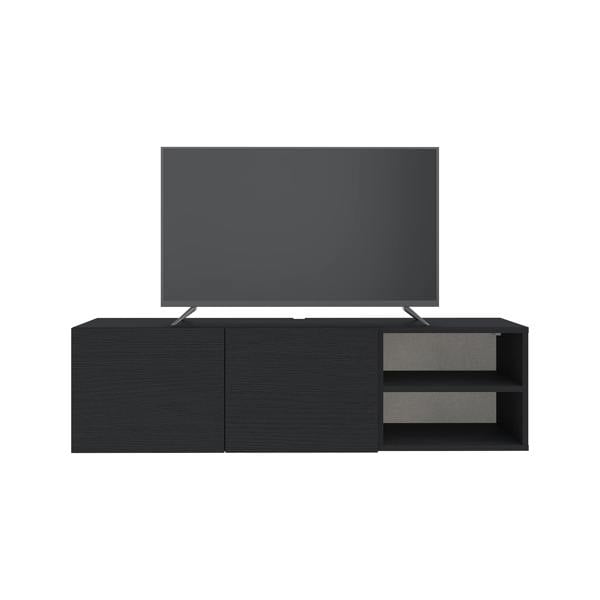 Decortie Modern Conrad TV Unit up to 50 Inch TVs 2 Soft Close Door Entertainment Centre 140cm Living Room Easy Assembly
