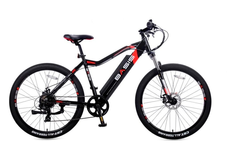 Basis Beacon Hardtail Electric Mountain bike, 10Ah - Black/Red