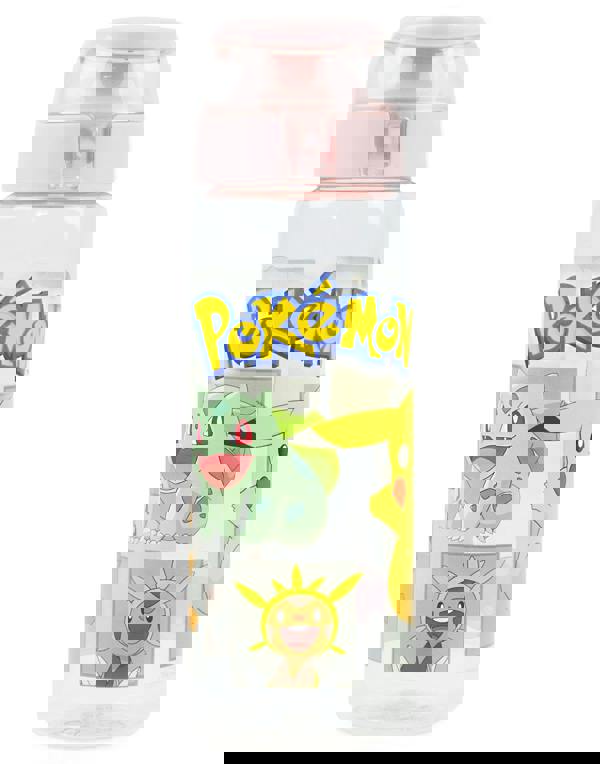 Vanilla Underground Pokemon Girls Pink Multi Character Screw Water Bottle (One Size)