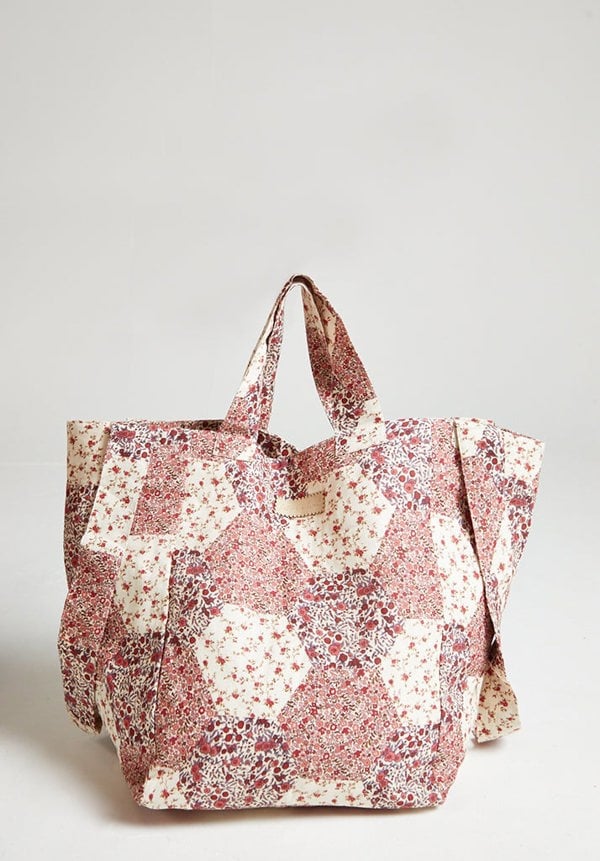 Tara Aster Patchwork Tote Bag in Pink