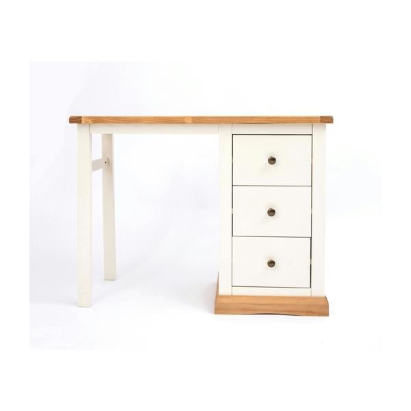 Trevi 3 Drawer Desk - Dressing Table Brass Knob