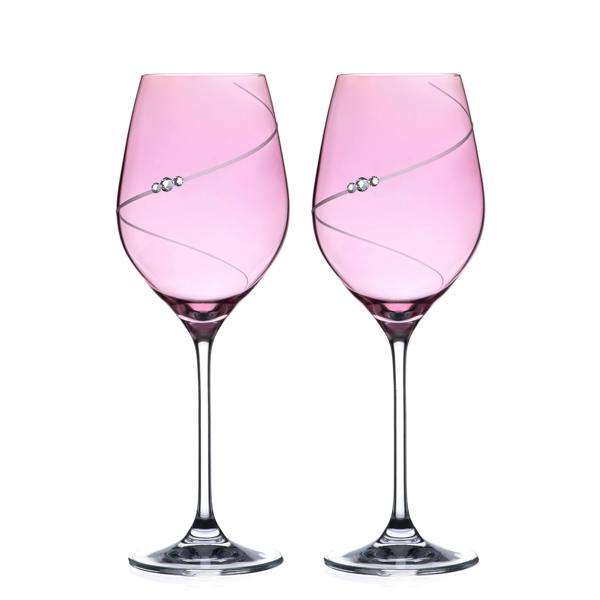 Pink 'Silhouette' Wine glasses - Set of 2