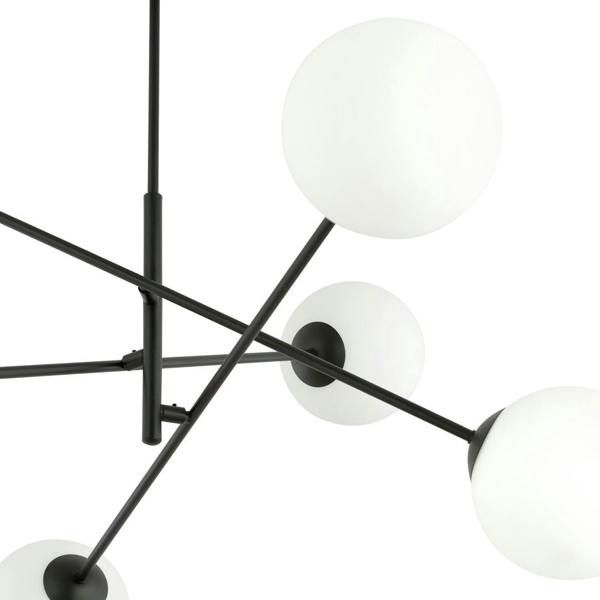 Emibig LINEAR Pendant lamp 6 x E14 Black with White Shade
