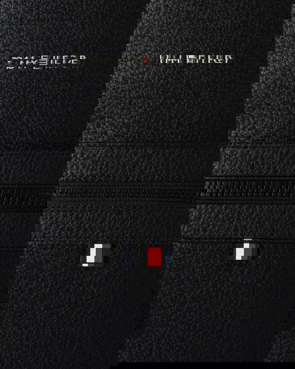 detail of Tommy Hilfiger Essential PU Mens Backpack in Black