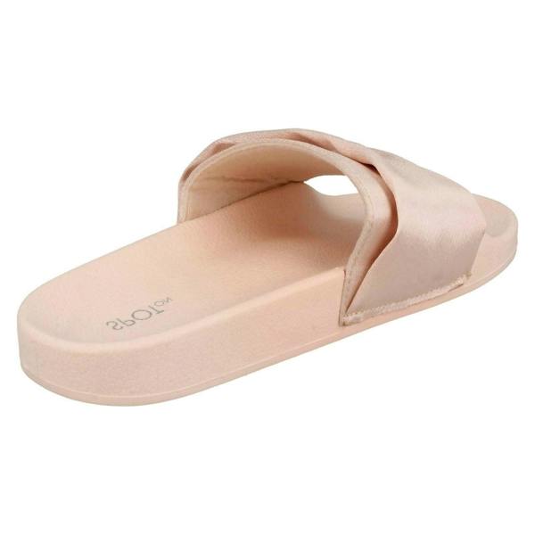 Spot On Ladies Spot On Satin Slider Mules