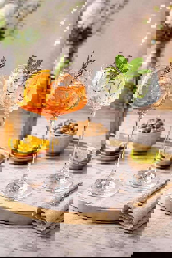 Diamante Mirage Optic Champagne Saucers - Set of 2