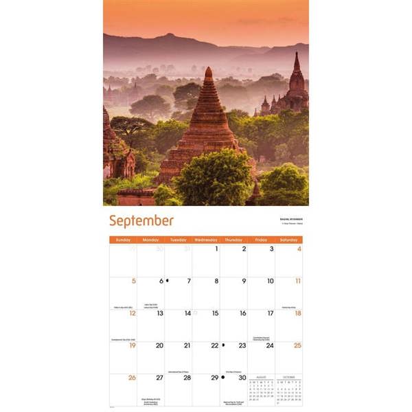 World Wonders Calendar 2027, Wall Calendars, Month To View, Travel, Gift
