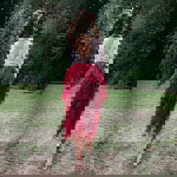 flower girl in a park wearing a Bohemian Spirit Dress 