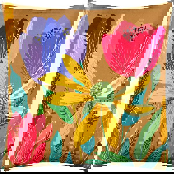 Wylder Nature House Of Bloom Celandine Outdoor Cushion Cover - Saffron