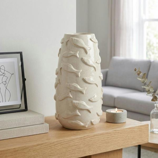 Garden Greatness Chic 3D Swimming Glaze Fish Vase