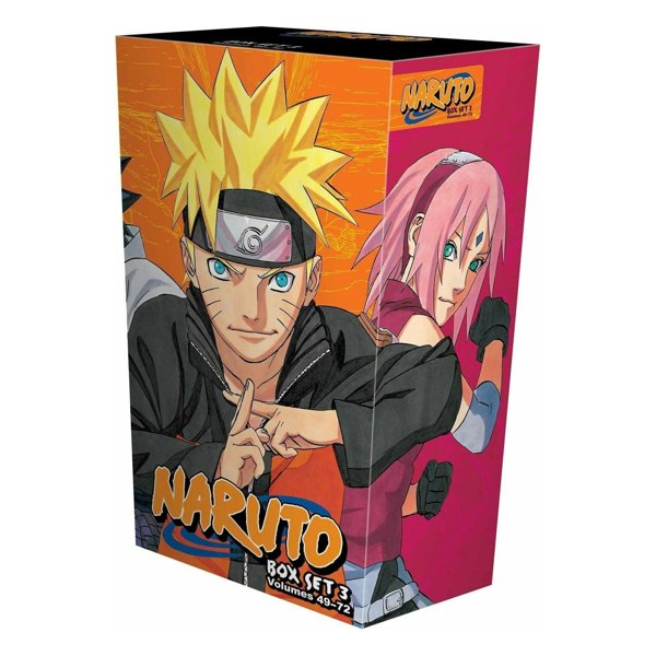 Naruto Box Set 3 Volumes 49-72 Complete Children's Gift Set Collection by Masashi Kishimoto