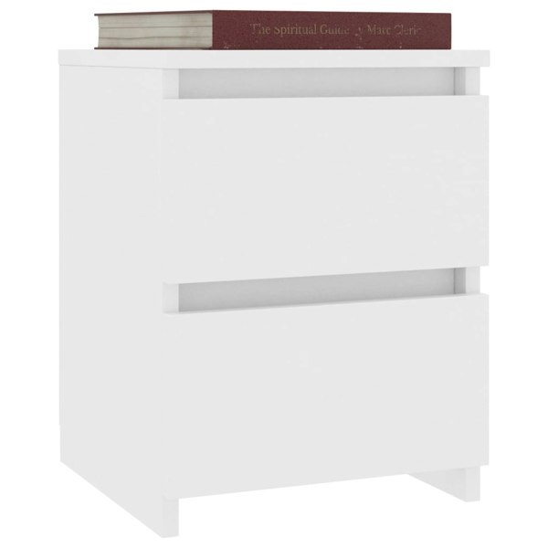 Berkfield Bedside Cabinets 2 pcs White 30x30x40 cm Engineered Wood