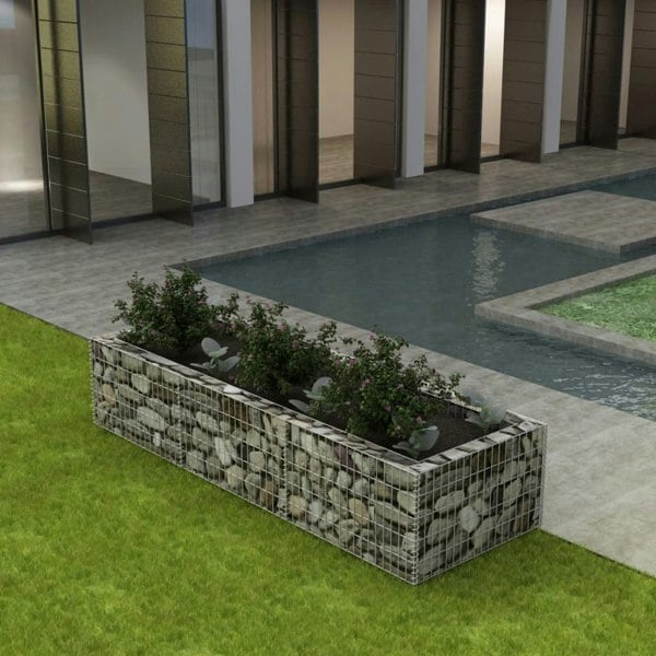 Berkfield Gabion Raised Bed Steel 270x90x50 cm