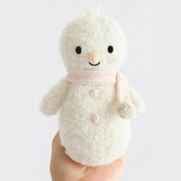cuddle+kind - Christmas Baby Animal Collection - Baby Snowman - Blush