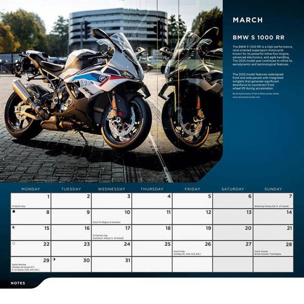 Superbikes Calendar 2027, Wall Calendars, Month To View, Transport, Gift