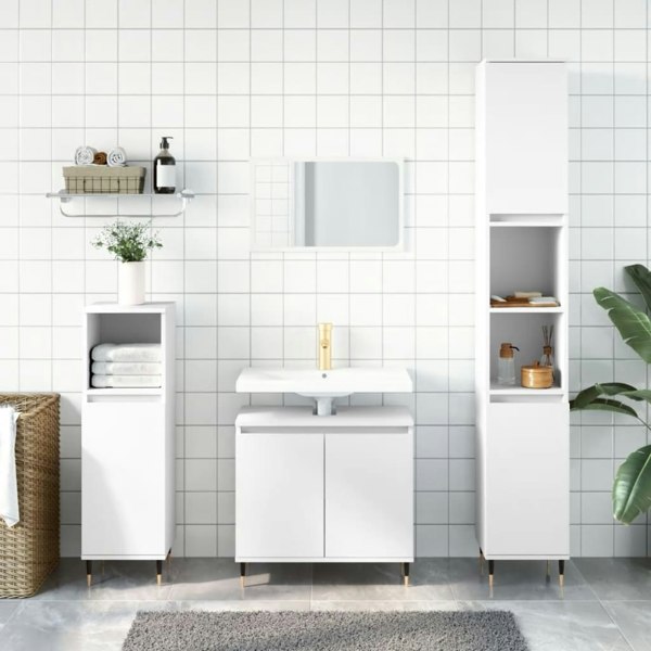 Berkfield Bathroom Cabinet White 58x33x60 cm Engineered Wood