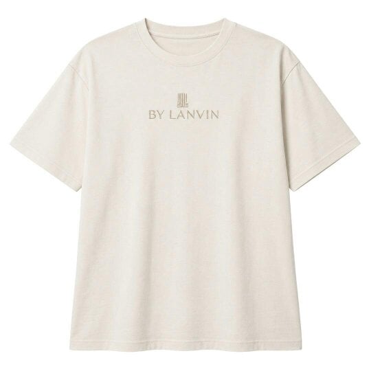 By Lanvin Embroidered Central Logo White T-Shirt