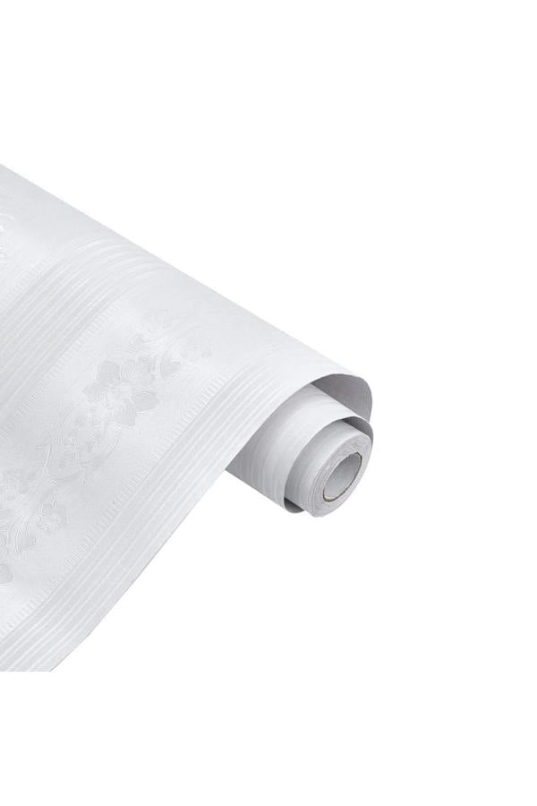 Living and Home 5M x 45Cm Retro Flower Stripe Textured PVC Wallpaper Roll