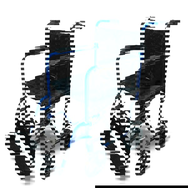 Aidapt Aluminium Compact Transport Wheelchair Blue