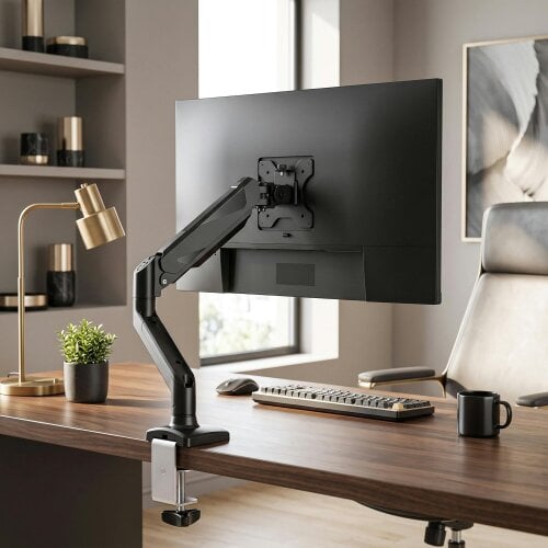 HOMCOM Monitor Stand up to 32", Height Adjustable, Black
