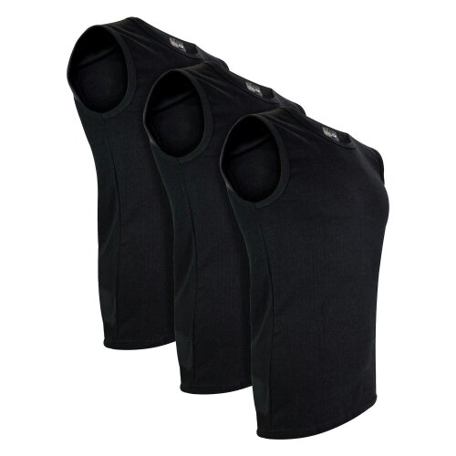 THMO Kids 3 Pack Sleeveless Thermal Vests School Winter Base Layer Underwear - Black