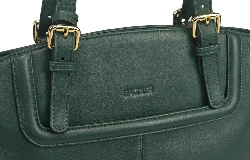 SADDLER Sienna Zip Top Tote Shopper Bag for Women - Handmade by Saddler