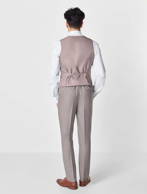 Neutral beige prom suit